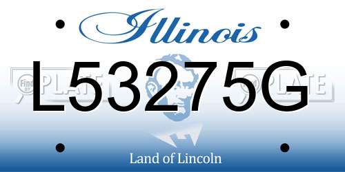 L53275G Illinois License Plate