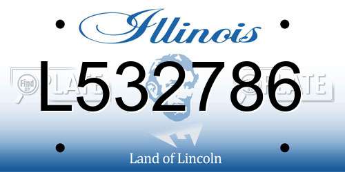 L532786 Illinois License Plate