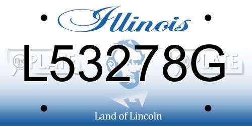 L53278G Illinois License Plate