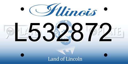 L532872 Illinois License Plate