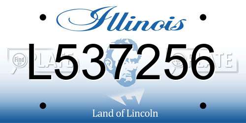 L537256 Illinois License Plate