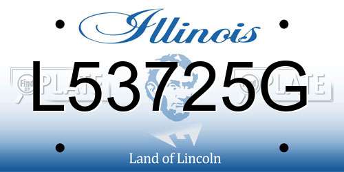 L53725G Illinois License Plate