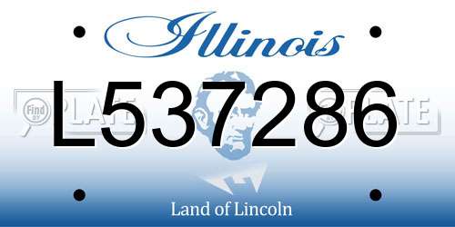 L537286 Illinois License Plate