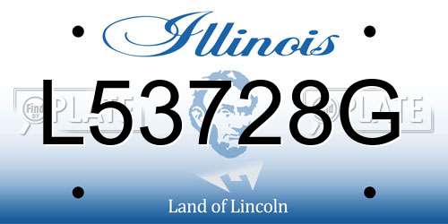 L53728G Illinois License Plate