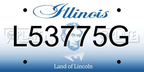 L53775G Illinois License Plate