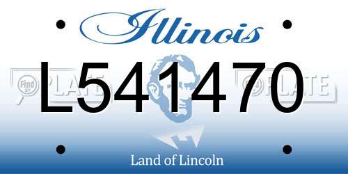 L541470 Illinois License Plate