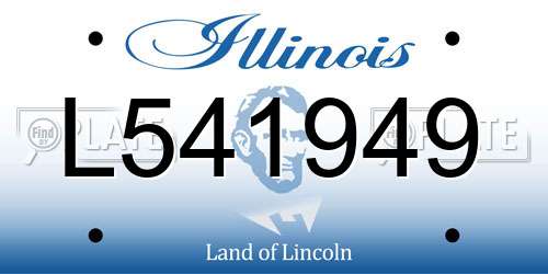L541949 Illinois License Plate