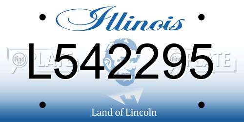 L542295 Illinois License Plate