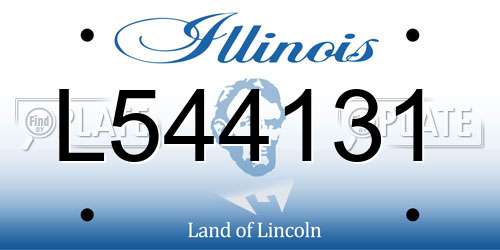 L544131 Illinois License Plate