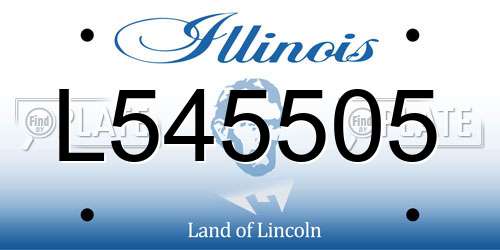 L545505 Illinois License Plate