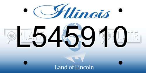 L545910 Illinois License Plate