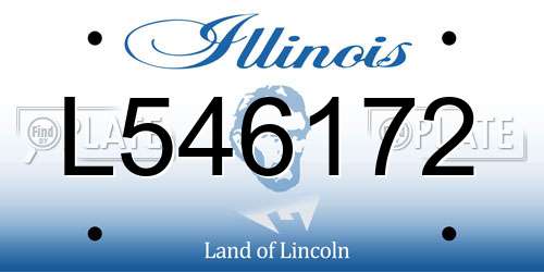L546172 Illinois License Plate