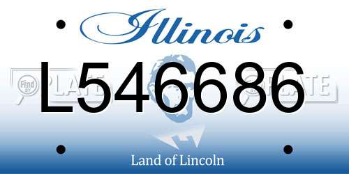 L546686 Illinois License Plate