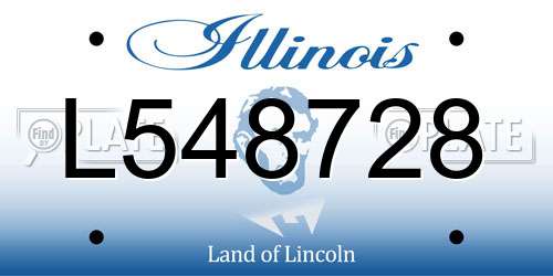 L548728 Illinois License Plate