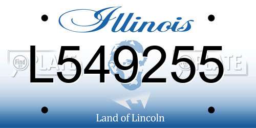 L549255 Illinois License Plate