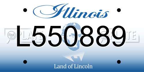 L550889 Illinois License Plate