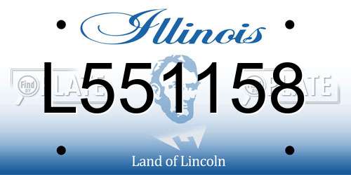 L551158 Illinois License Plate