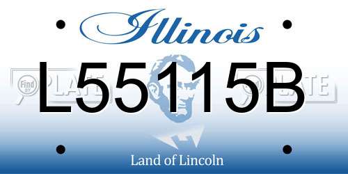 L55115B Illinois License Plate