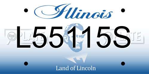 L55115S Illinois License Plate