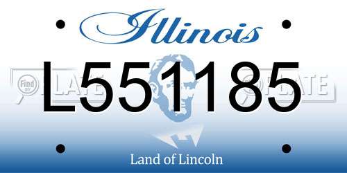 L551185 Illinois License Plate