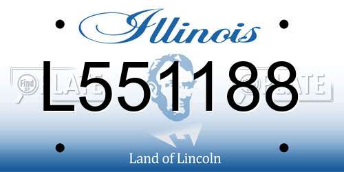 L551188 Illinois License Plate