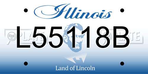 L55118B Illinois License Plate