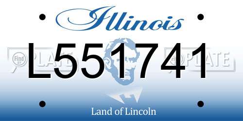 L551741 Illinois License Plate