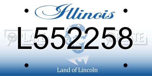 L552258 Illinois License Plate