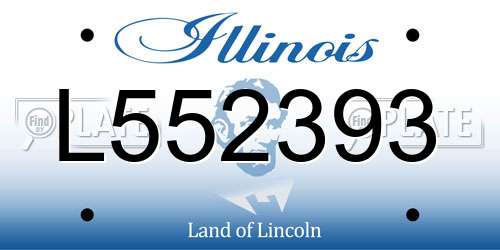 L552393 Illinois License Plate