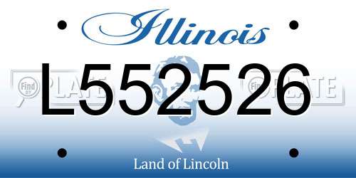 L552526 Illinois License Plate