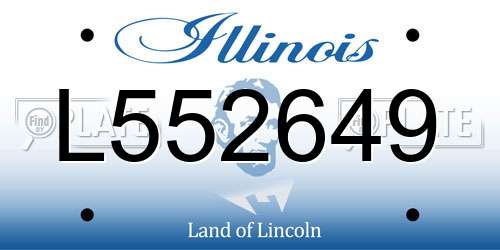 L552649 Illinois License Plate
