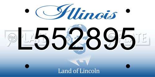L552895 Illinois License Plate