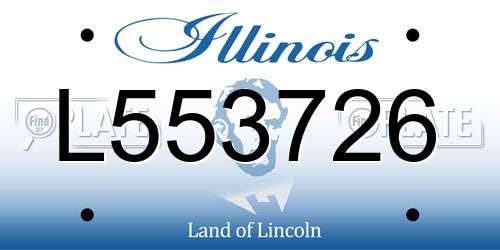 L553726 Illinois License Plate