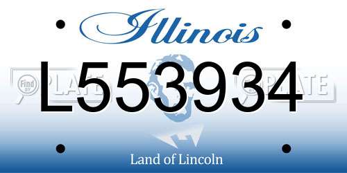 L553934 Illinois License Plate