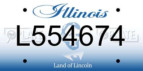 L554674 Illinois License Plate