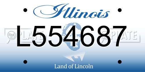 L554687 Illinois License Plate