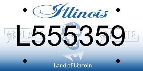 L555359 Illinois License Plate