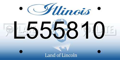 L555810 Illinois License Plate