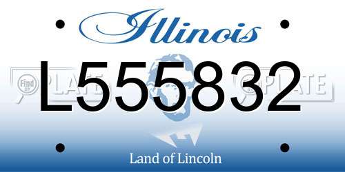 L555832 Illinois License Plate
