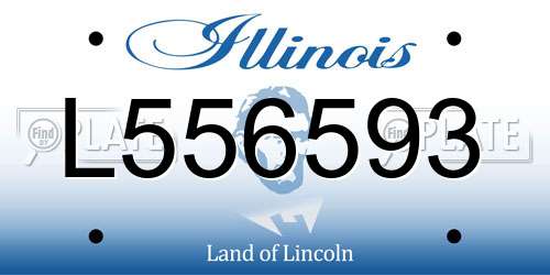 L556593 Illinois License Plate