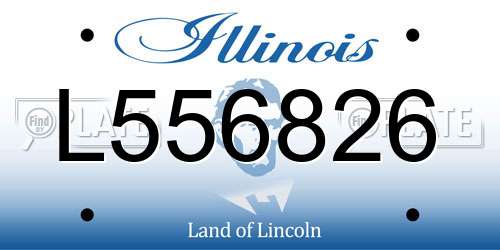 L556826 Illinois License Plate