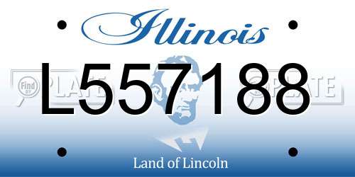L557188 Illinois License Plate