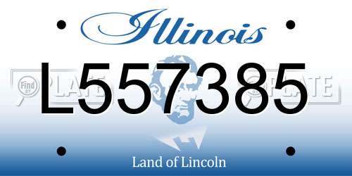 L557385 Illinois License Plate