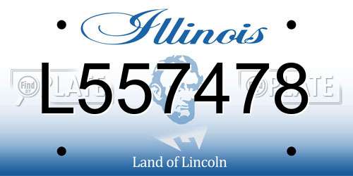 L557478 Illinois License Plate