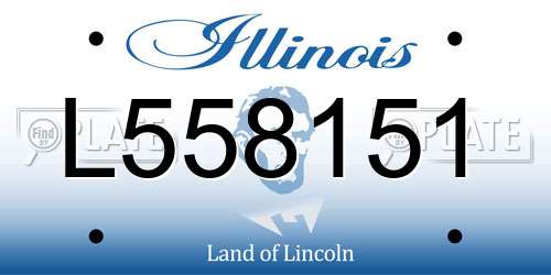 L558151 Illinois License Plate