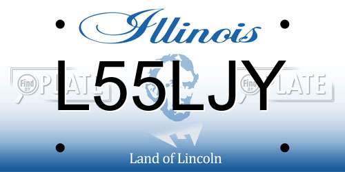 L55LJY Illinois License Plate