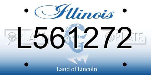 L561272 Illinois License Plate