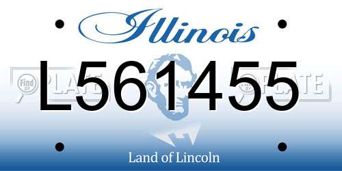L561455 Illinois License Plate