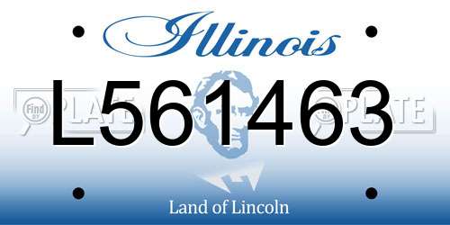 L561463 Illinois License Plate