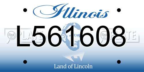 L561608 Illinois License Plate